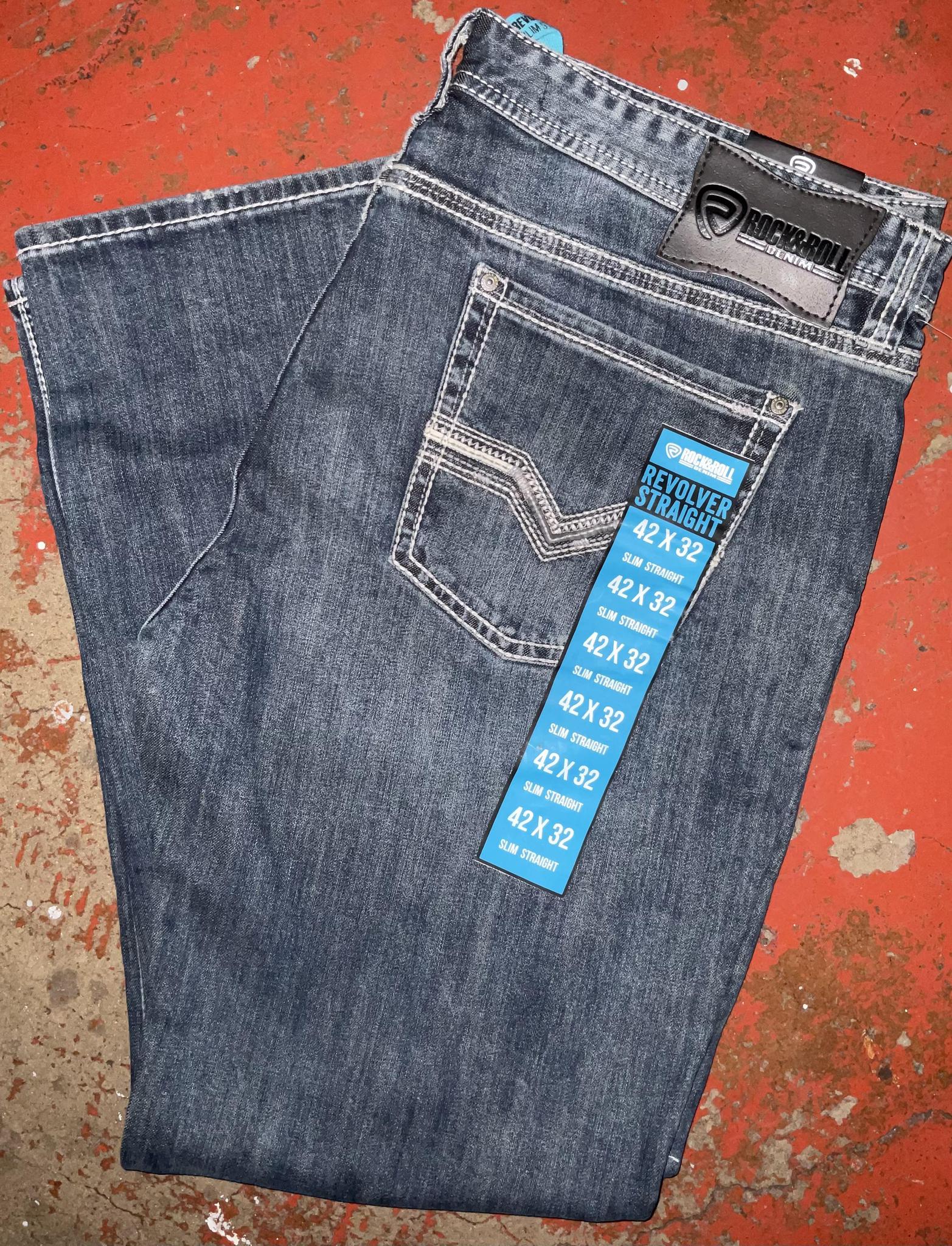 MEN'S ROCK ROLL JEANS SLIM STRAIGHT