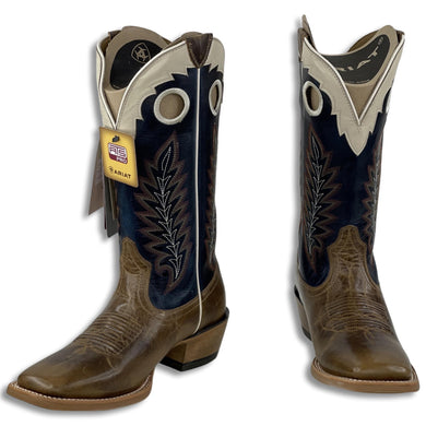 “REAL DEAL” | ARIAT MEN WESTERN COWBOY BOOTS DUSTED WHEAT/ NAZY