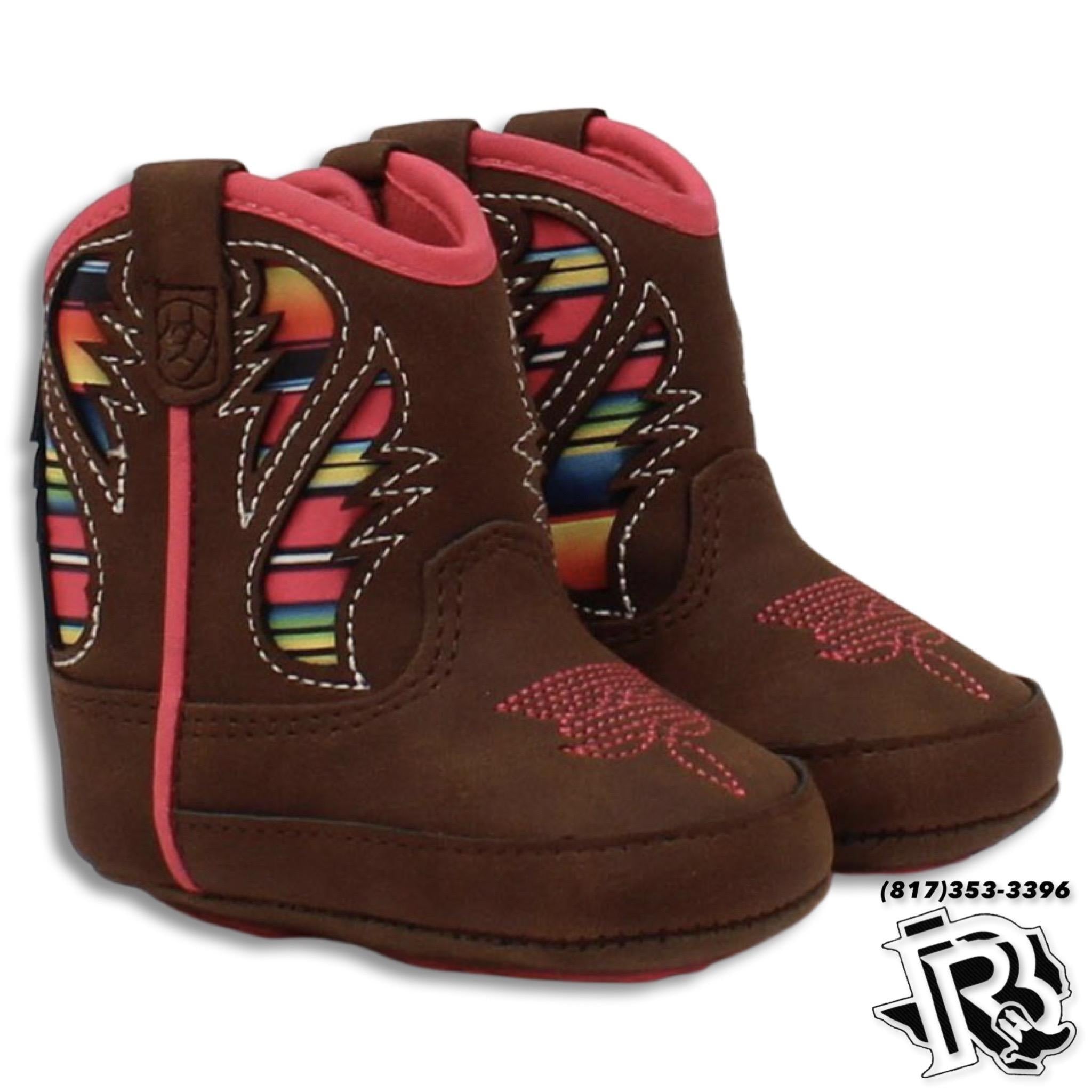 ARIAT FLORA STYLE LIL STOMPERS INFANT BOOTS BROWN Botas Rojero