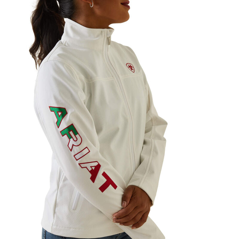 Womens classic team softshell mexico jacket white | 10043548H
