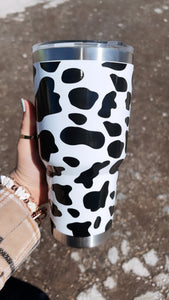 BLACK COW PRINT CUP