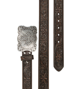 WOMEN’S NACONA BELT | TOOLED BELT BROWN  (N3483802)