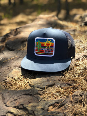 Whiskey Bent Hat Co : Serape Navy Trucker Cap Cap Snapback