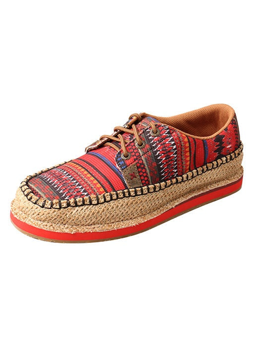Twisted X Women’s Driving Moc Loafer – Weave/Red Multi WCL0008
