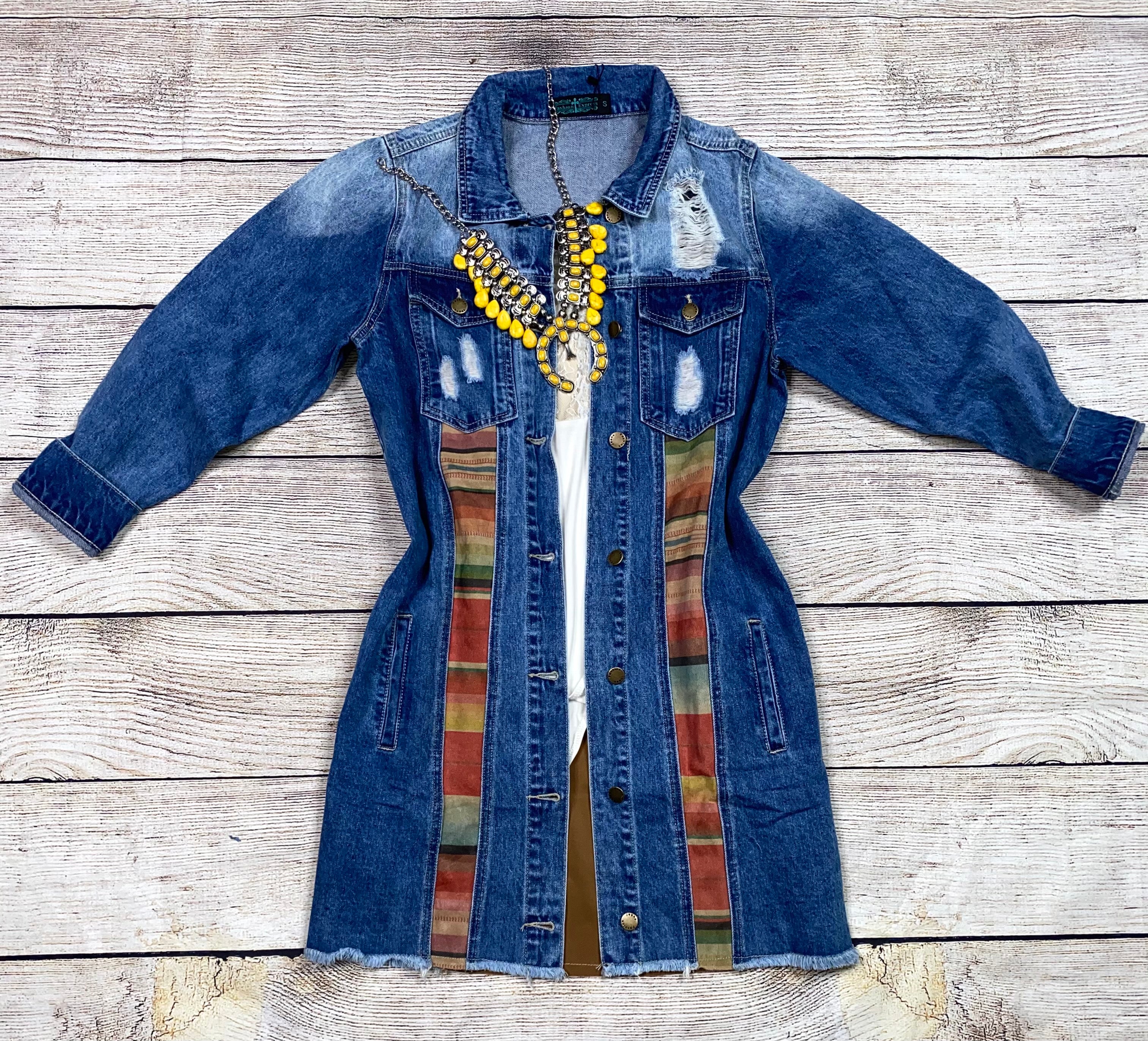 SERAPE  LONG JEAN JACKET