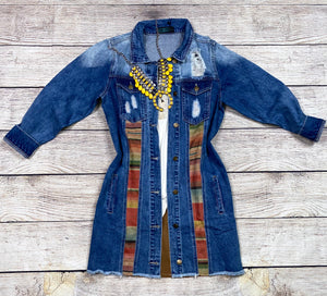 SERAPE  LONG JEAN JACKET