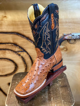 Load image into Gallery viewer, BR BOOTS: ORIGINAL OSTRISH COGNAC SQUARE TOE BOOT