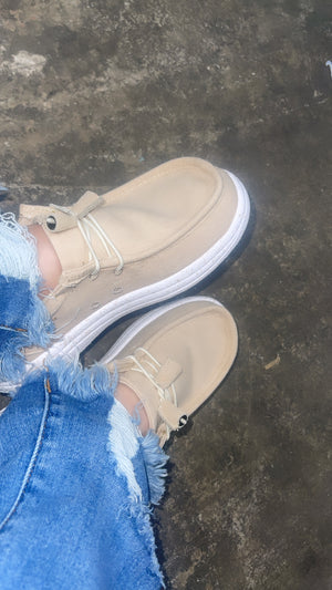 “ PAULA “ | WOMEN BEIGE CASUAL CANVAS SHOE