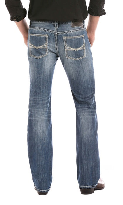 ROCK & ROLL COWBOY PISTOL REGULAR STRAIGHT LEG MEDIUM WASH JEANS