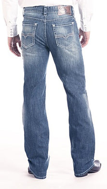 Double Barrel Straight Leg Reflex Jeans in Medium Wash Style Number M1R2396 ROCK & ROLL DENIM