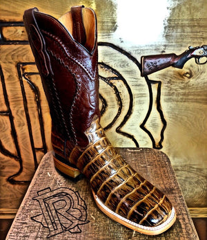 BOTAS ROJERO: CAIMAN TAIL Print Tan MOH279
