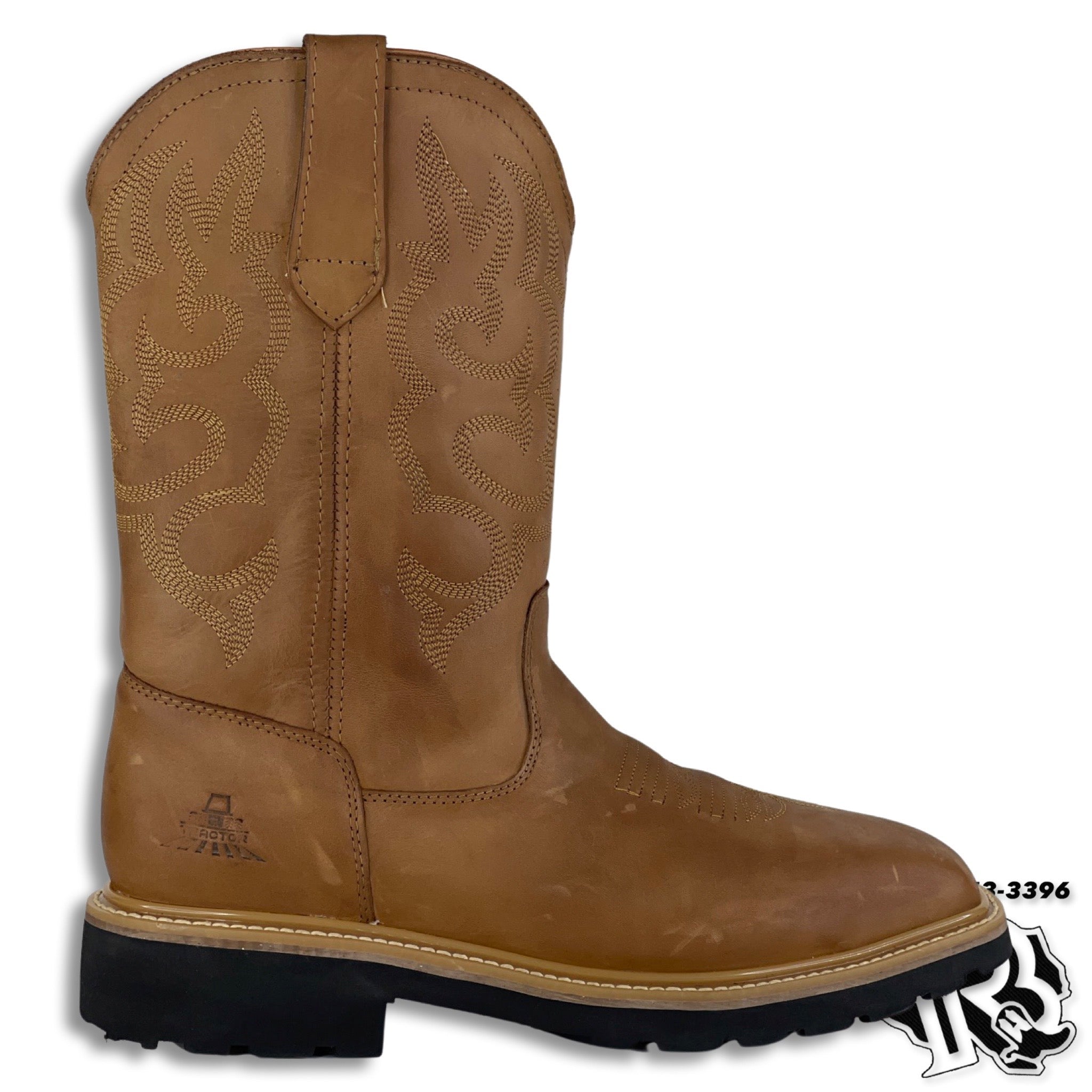 NO STEEL TOE | LIGHT BROWN SQUARE TOE MEN WESTERN WORK BOOTS  STYLE: 902