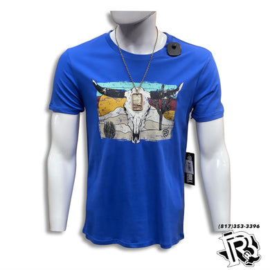“ Joaquin “ | MEN WESTERN T SHIRT BLUE P9-3084