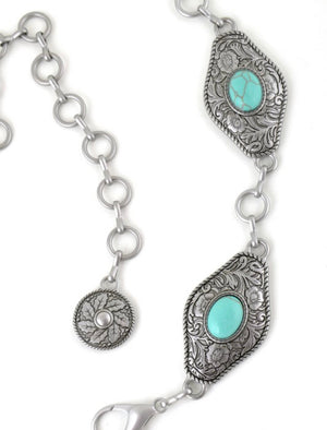 SILVER TURQUOISE BELT