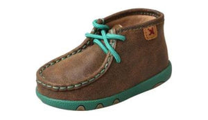 TWISTED X: Infant Chukka Driving Moc  Bomber/Turquoise ICA0008