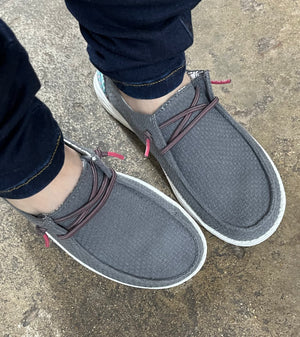 “ WENDY “ | WOMEN HEY DUDE STRETCH SLIP ON SHOE LIGHT GREY 121413328