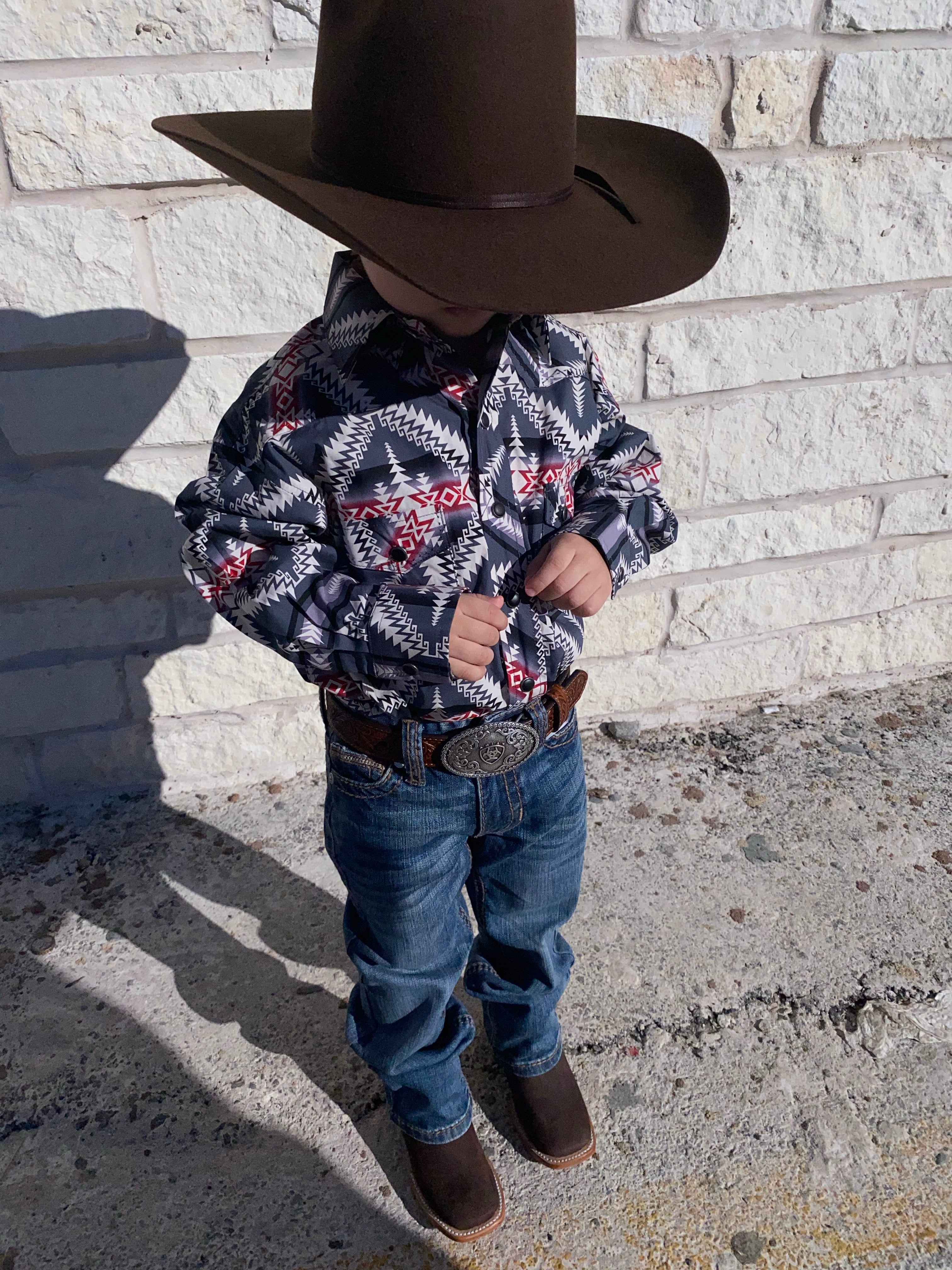 BOY'S ROCK ROLL SHIRT (B8S7057)