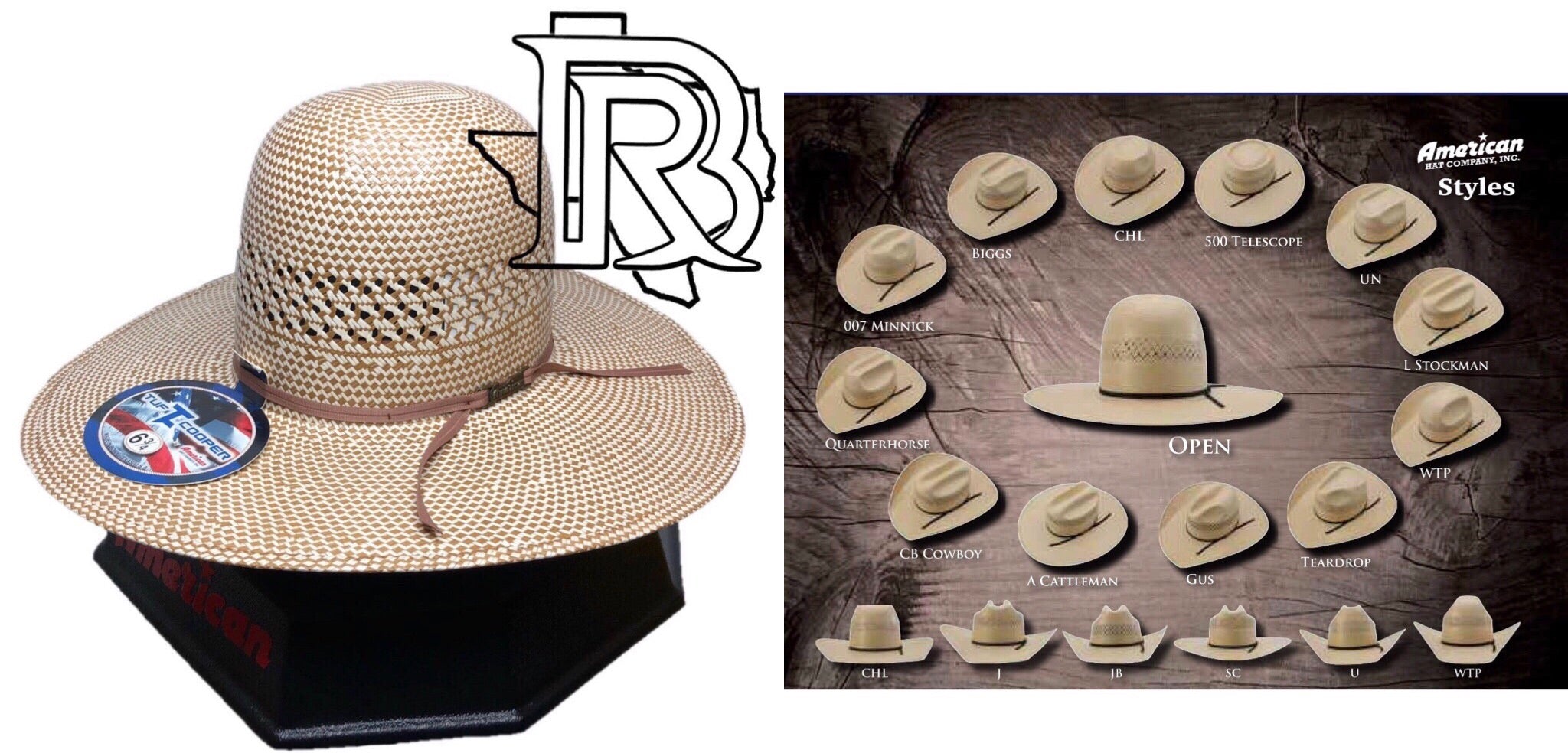“ TC8870 “ | AMERICAN HAT COWBOY STRAW HAT