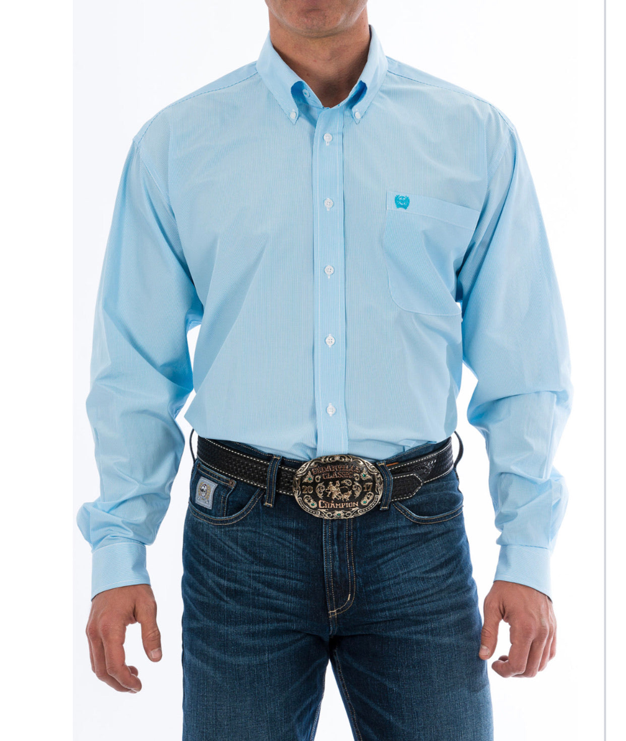 CINCH MENS LONG SLEEVE STRIPE - LTB MTW1104732