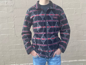 “ Daxton “ | AZTEC RED MEN FULL ZIP UP SWEATER 92-1040