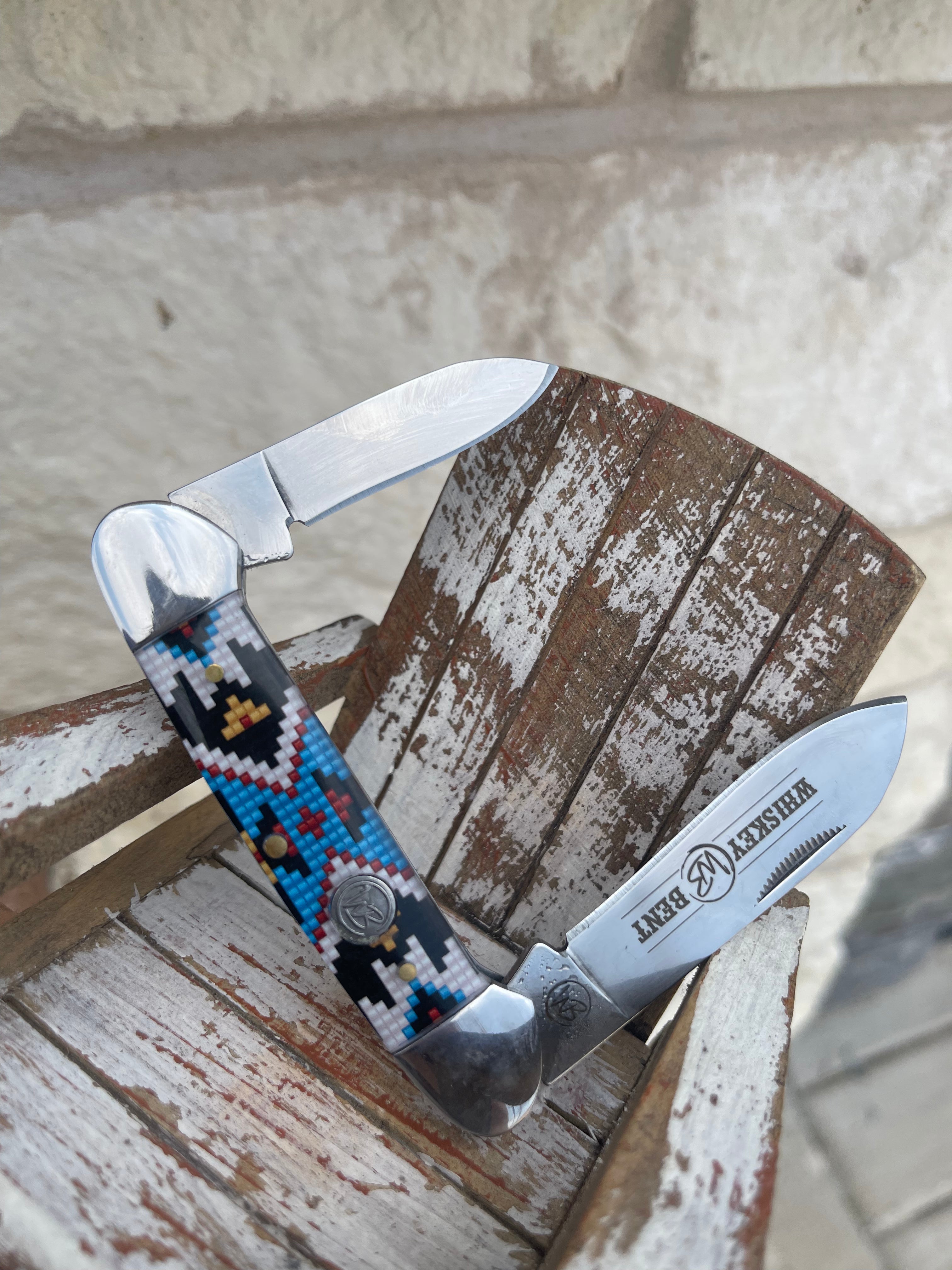 “ Charles  “ | WHISKEY BENT KNIFE WESTERN MULTI COLOR  WB12-06