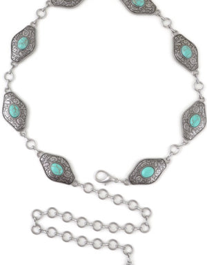 SILVER TURQUOISE BELT