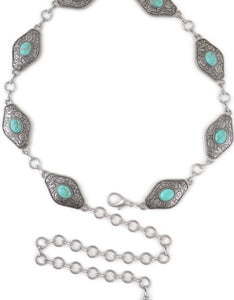 SILVER TURQUOISE BELT