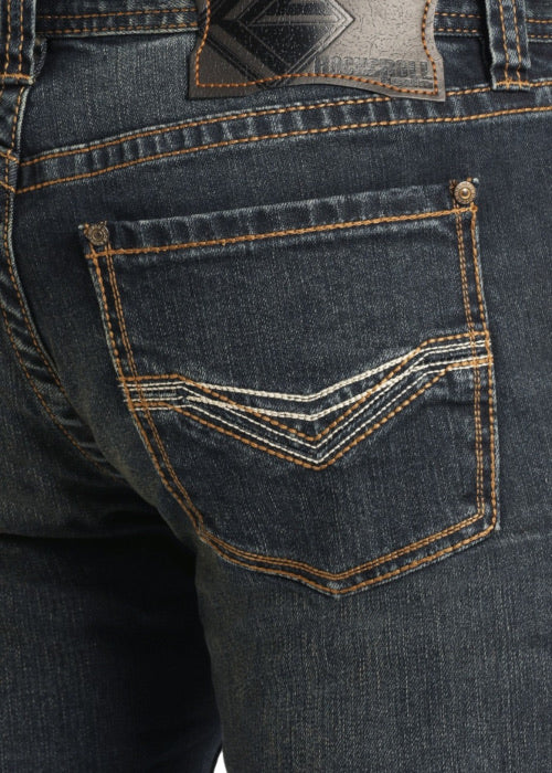 Revolver Straight Leg Reflex Jeans in Dark Wash M1R2369 ROCK & ROLL DENIM BLUE LABEL