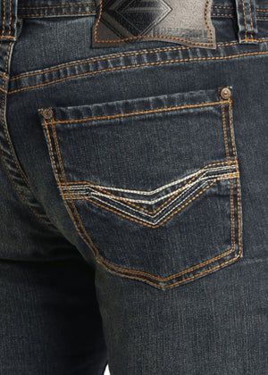 Revolver Straight Leg Reflex Jeans in Dark Wash M1R2369 ROCK & ROLL DENIM BLUE LABEL