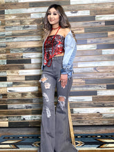 Load image into Gallery viewer, GRETA GREY BELL BOTTOMS