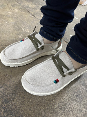“ WENDY “ | WOMEN HEY DUDE STRETCH SLIP ON SHOE LIGHT GREY 122139109