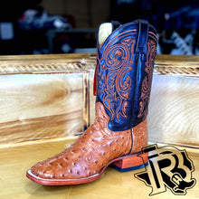 Load image into Gallery viewer, BR BOOTS: ORIGINAL OSTRISH COGNAC SQUARE TOE BOOT