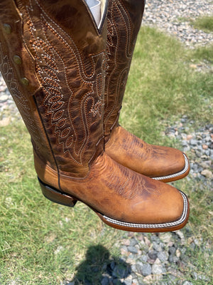 RUSTIC LEATHER | WOMEN SQUARE TOE WESTERN BOOTS MOR300