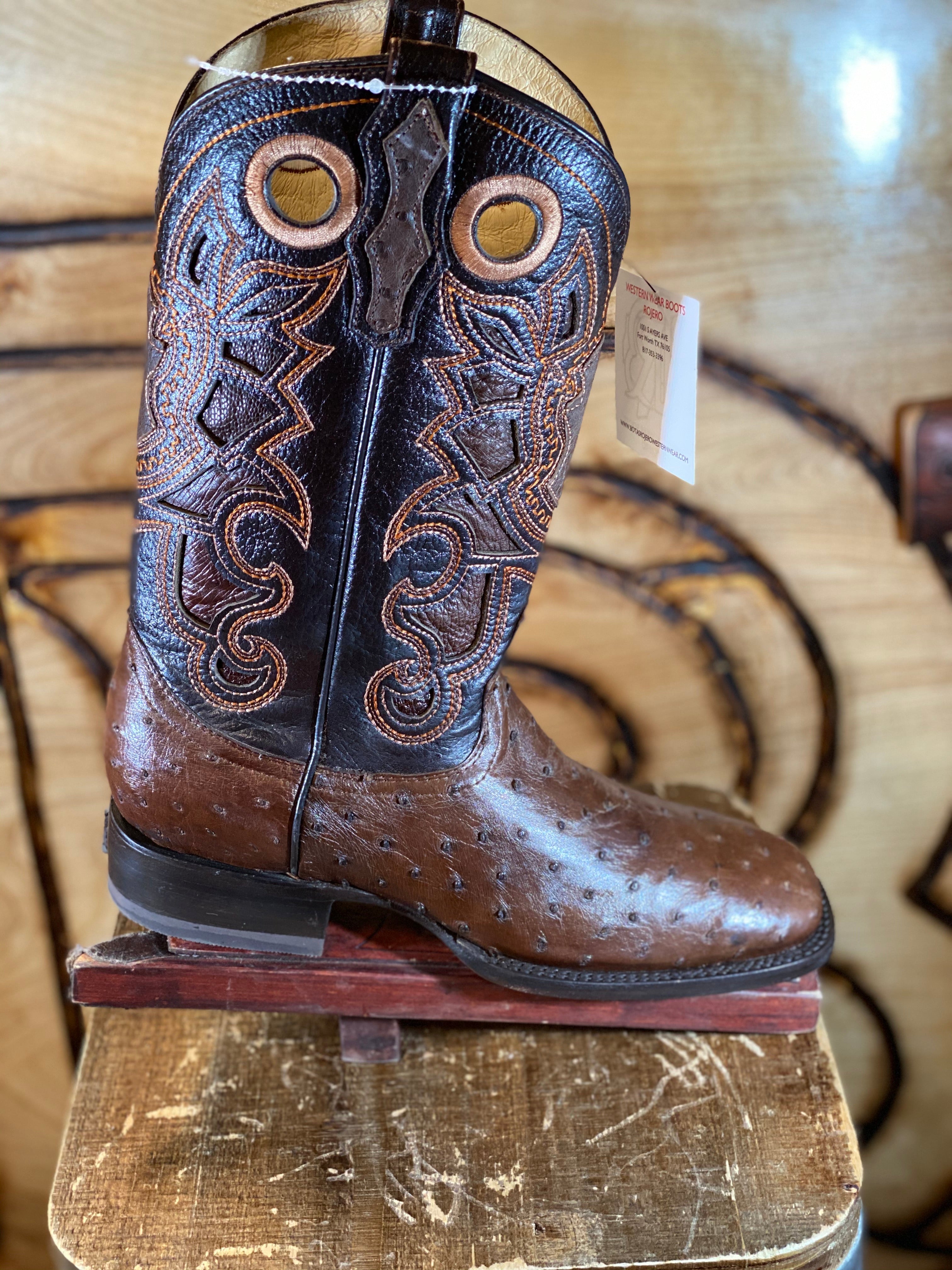 #8 USA ORIGNAL OSTRISH BOOTS Tabaco