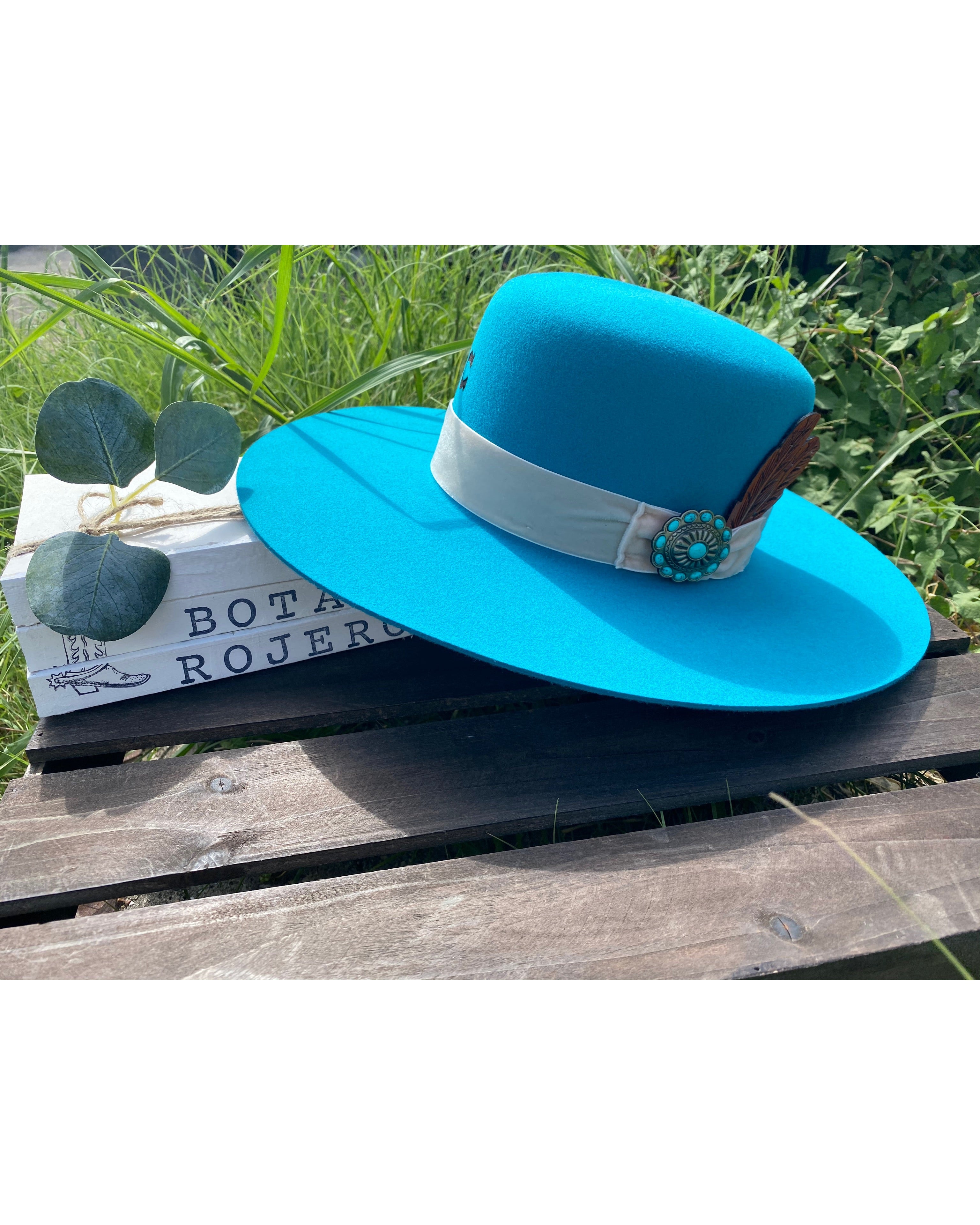 Charlie 1 Horse Bohemian Turquoise Felt Hat Turquoise S