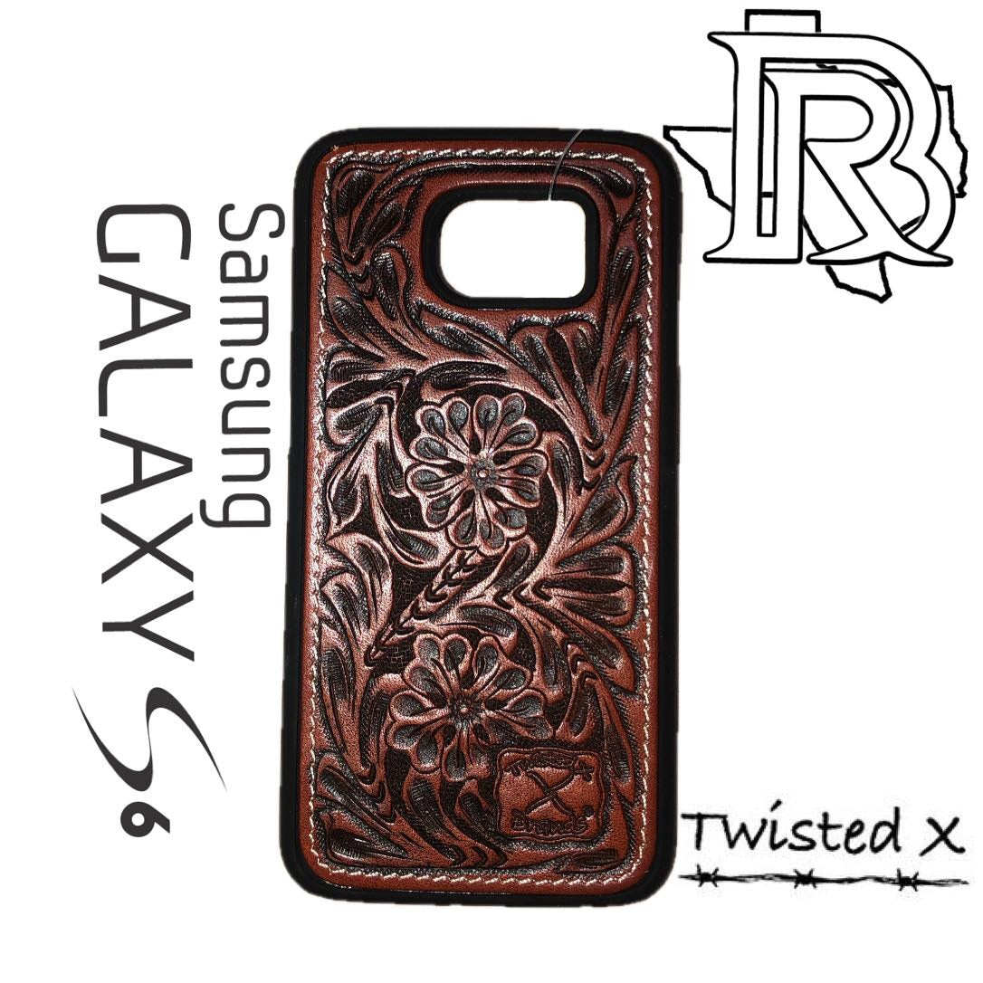Samsung Galaxy s6 Tooled leather case