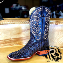 Load image into Gallery viewer, ORIGNAL -CAIMAN TAIL TABACO | MEN WESTERN SQUARE TOE BOOTS