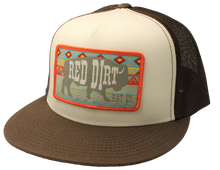 Load image into Gallery viewer, RED DIRT CAPS : “Aztec Buffalo” Brown / White RDHC23