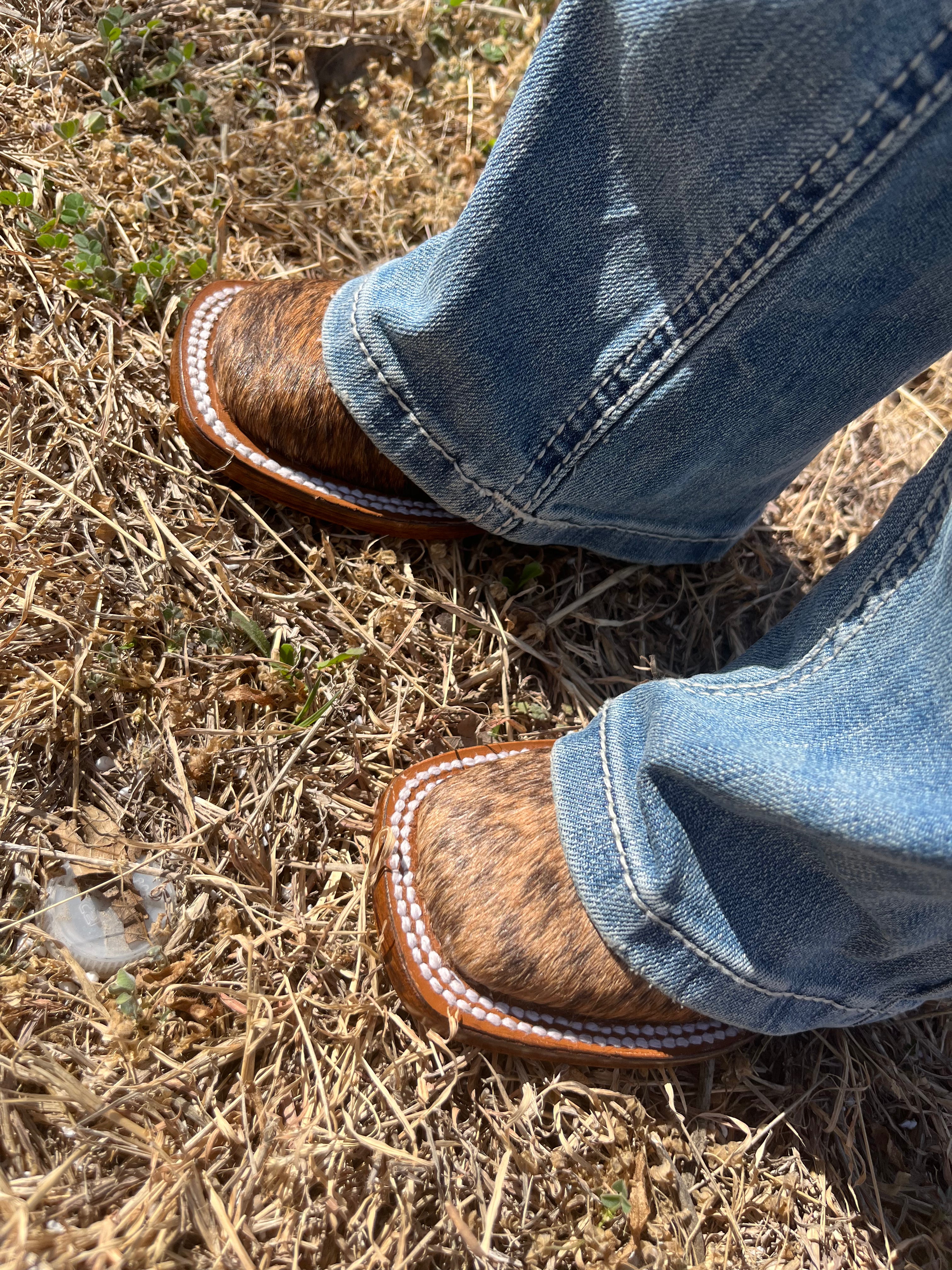 “ Tucker “ | KIDS (ninos) WESTERN SQUARE TOE BOOTS LIGHT BROWN