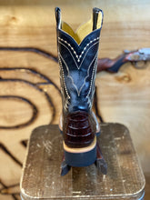 Load image into Gallery viewer, BR BOOTS : SQUARE TOE CAIMAN BELLY PU TABACO