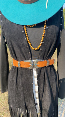 BLACK FRINGE VEST