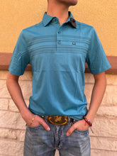 Load image into Gallery viewer, “ Hudson “ |  MEN SHORT SLEEVE POLO BLUE CINCH