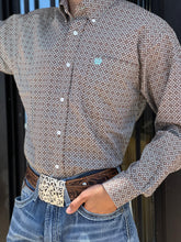 Load image into Gallery viewer, MEN’S LONG SLEEVE PRINT BROWN CINCH | MTW1105375