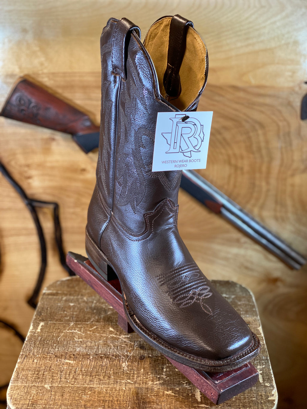 #8 EE USA DARK BROWN SQUARE TOE BOOT ‼️ON SALE‼️