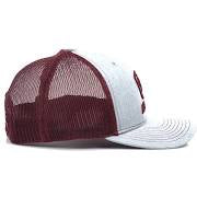 ARIAT GREY EMBROIDERY BURGUNDY MESH - HATS CAP - A300012009
