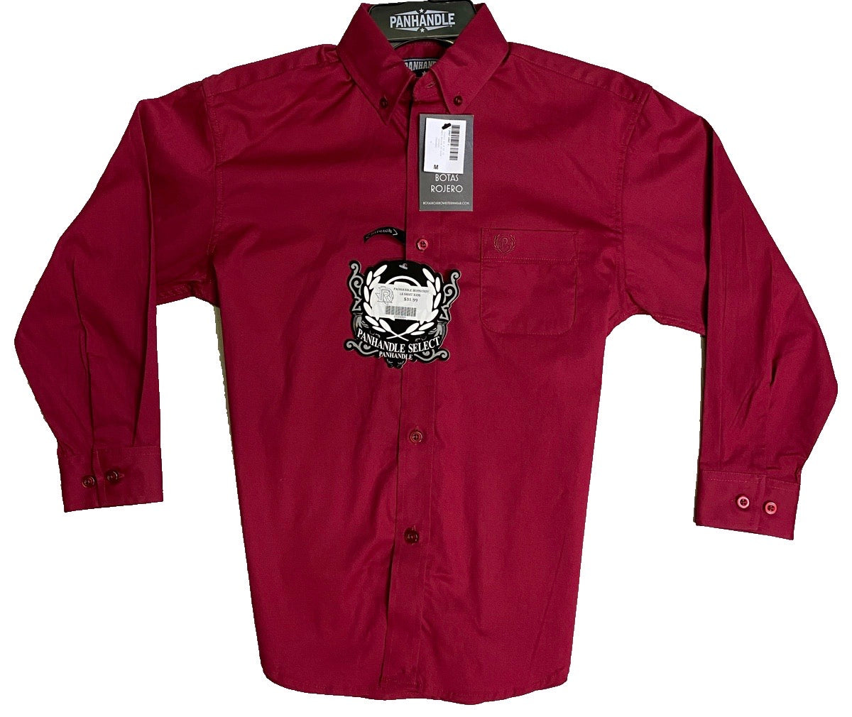 Panhandle Children's Long Sleeve Button Down Shirt CABERNET  C0D2201