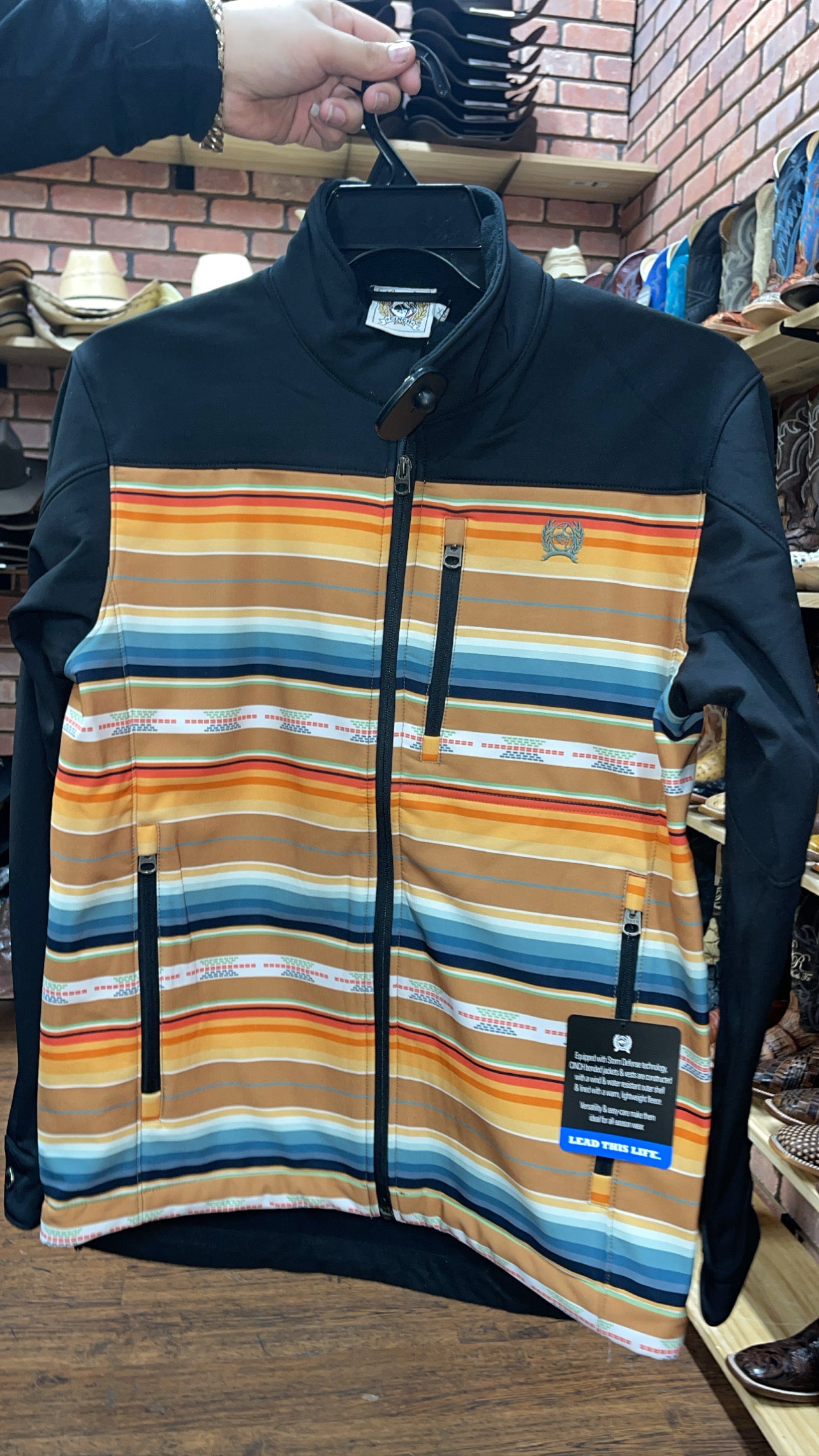 MEN'S BLANKET STRIPE BONDED JACKET - MULTI CINCH | MWJ1518011