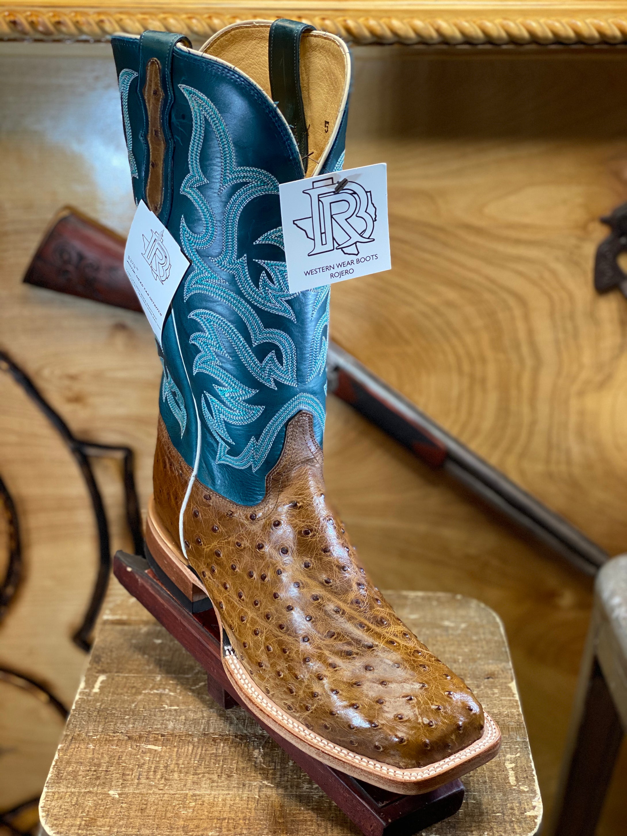 8584 JUSTIN®️ Ostrish Boot Oiled Tan