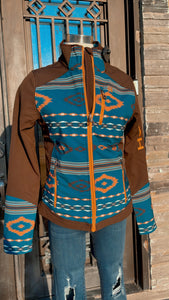 “ Mariana “ | WOMEN CINCH AZTEC WESTERN  JACKET BROWN BLUE MAJ9858001