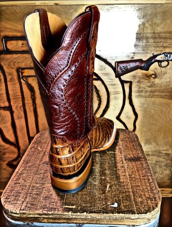 BOTAS ROJERO: CAIMAN TAIL Print Tan MOH279